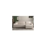 Cosy canap convertible d'angle rversible 4 places velours ctel beige