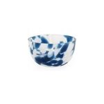 Coupelle bleue et blanche en verre Coupelle bleue et blanche en verre