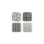 Coupelles noires et blanches 9. 5cm - lot de 4 Coupelles noires et blanches 9. 5cm - lot de 4