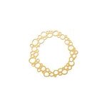 Couronne de no�l en m�tal - or satin�