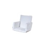 Coussin chaise haute coton bio blanc