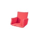 Coussin chaise haute coton bio fraise