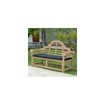 Coussin noir - banc marlborough 167 cm