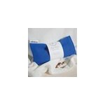 Coussin yeux lin lavande - bleu roi