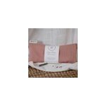 Coussin yeux lin lavande - rose poudr