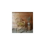 Coussin plume moutarde