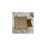 Coussin print carr� imprim� brun