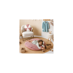 Coussin de sol bouclette rose