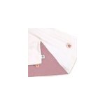 Couverture en coton bio blanc et rose