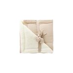 Couverture polaire double gaze de coton biscuit (70 x 100 cm)