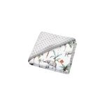 Couverture r�versible minky safari gris