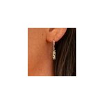 Cr�ole dormeuse argent - jaspe dalmatien