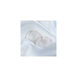 Creoles quartz rose plaqu or