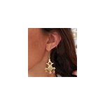 Croix d agadez boucles d oreilles orange