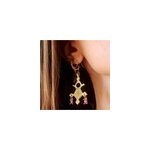 Croix d agadez boucles d oreilles rose Croix d agadez boucles d oreilles rose