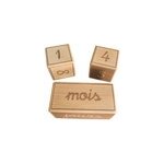 Cubes tapes en bois cadeau de naissance