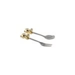 Cuillre et fourchette ourson - lot de 2