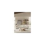 Curve - canap� arrondi 3 places en tissu boucl� cream