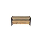 Dacca - meuble tv 120 cm en bois massif et m�tal