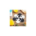 Dessous de plat noir blanc