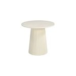 Dolce - table basse ronde d50 cm en bois massif ivoire