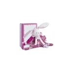 Doudou attache - sucette cerise le lapin
