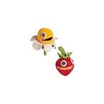 Doudou fraise réversible fait main bio Doudou fraise réversible fait main bio