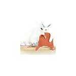 Doudou lange lapin brique