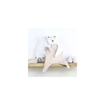 Doudou lange ours brun amande