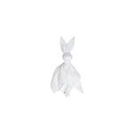 Doudou lapin en gaze de coton blanc 