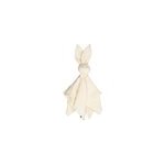 Doudou lapin gaze de coton jeanne �cru