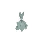 Doudou lapin en gaze de coton vert de