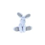 Doudou peluche lapin bleu rivoli 26 cm