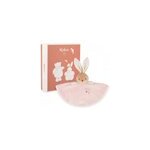 Doudou plat lapin rose avec boite Doudou plat lapin rose avec boite