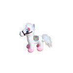 Doudou ultra doux et moelleux avec ventouse. design poney avec selle. 17 cm.