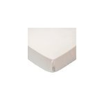 Drap housse en coton jersey beige 60x120