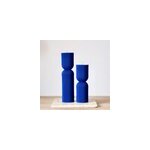 Duo de bougies reflect bleu roi
