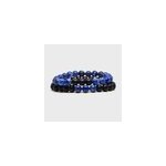 Duo de bracelets noirs et lapis lazuli