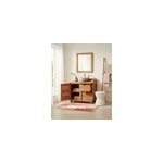 Eclipse - meuble salle de bain en teck porte persienne 90 cm