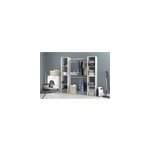 Elysee dressing blanc 6 tagres, 2 penderies 180 x 40 x 180 cm
