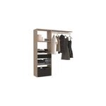 Elysee dressing bois avec 3 �tag�res, 1 tiroir et une penderie : 160 x 40 x 180
