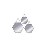 Ensemble de 3 miroirs hexa cha�ne noir