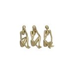 Ensemble de 3 statuettes femme en r�sine