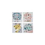 Ensemble de 4 tableaux sur toile imprim�