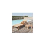 Ensemble bain de soleil et table en teck