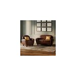 Ensemble canap et fauteuil marron fonc 3 places - club - club