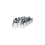 Ensemble repas de jardin 10 places en aluminium