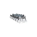Ensemble repas de jardin 12 places en aluminium