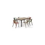 Ensemble repas de jardin 6 places en aluminium