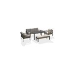 Ensemble repas de jardin 7 places en aluminium